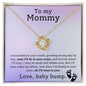 Mommy Baby Bump Pregnancy Gift Love Knot Necklace-[Heartfelt Family Gift]
