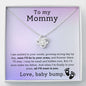 Mommy Baby Bump Pregnancy Gift Love Knot Necklace-[Heartfelt Family Gift]