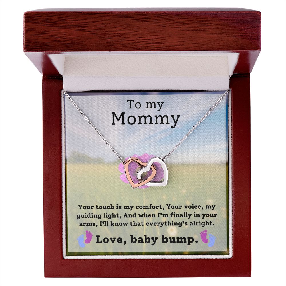 Mommy To Be Pregnancy Gift Interlocking Heart Necklace-[Heartfelt Family Gift]