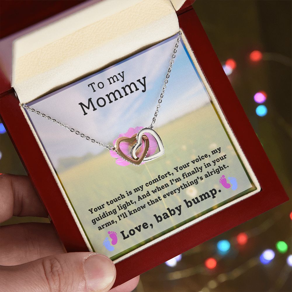 Mommy To Be Pregnancy Gift Interlocking Heart Necklace-[Heartfelt Family Gift]