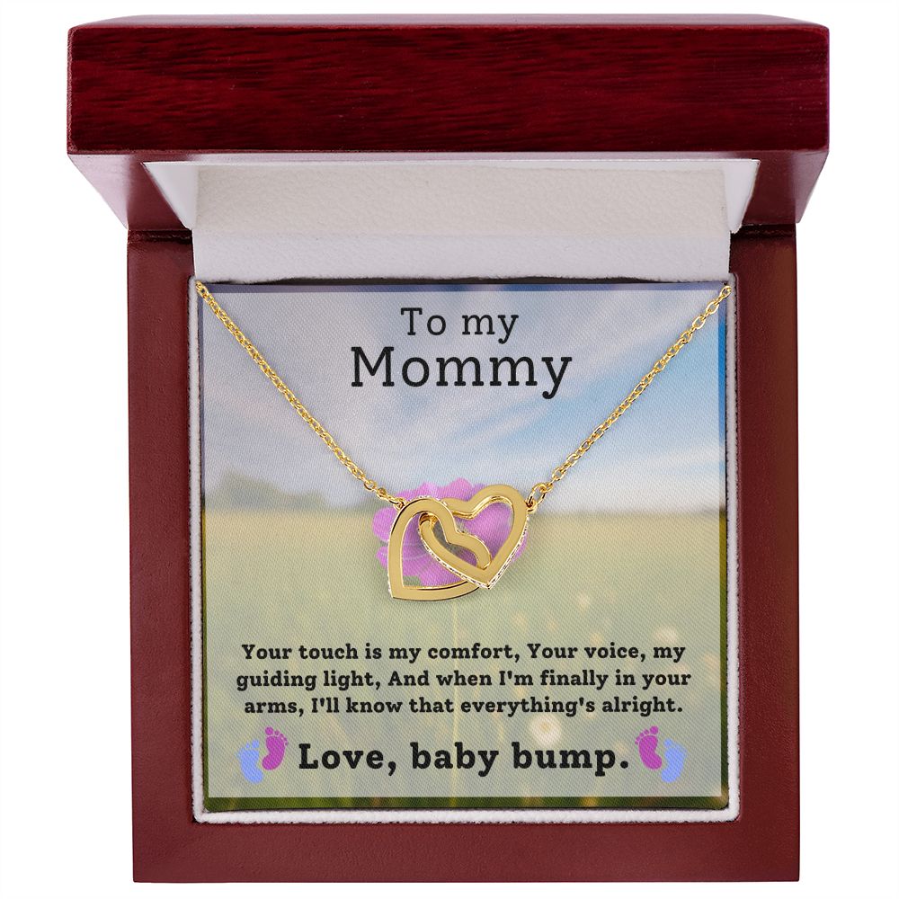 Mommy To Be Pregnancy Gift Interlocking Heart Necklace-[Heartfelt Family Gift]