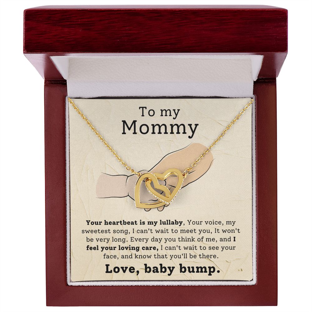 Mommy To Be Pregnancy Gift Interlocking Heart Necklace-[Heartfelt Family Gift]