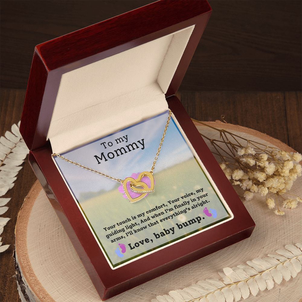 Mommy To Be Pregnancy Gift Interlocking Heart Necklace-[Heartfelt Family Gift]