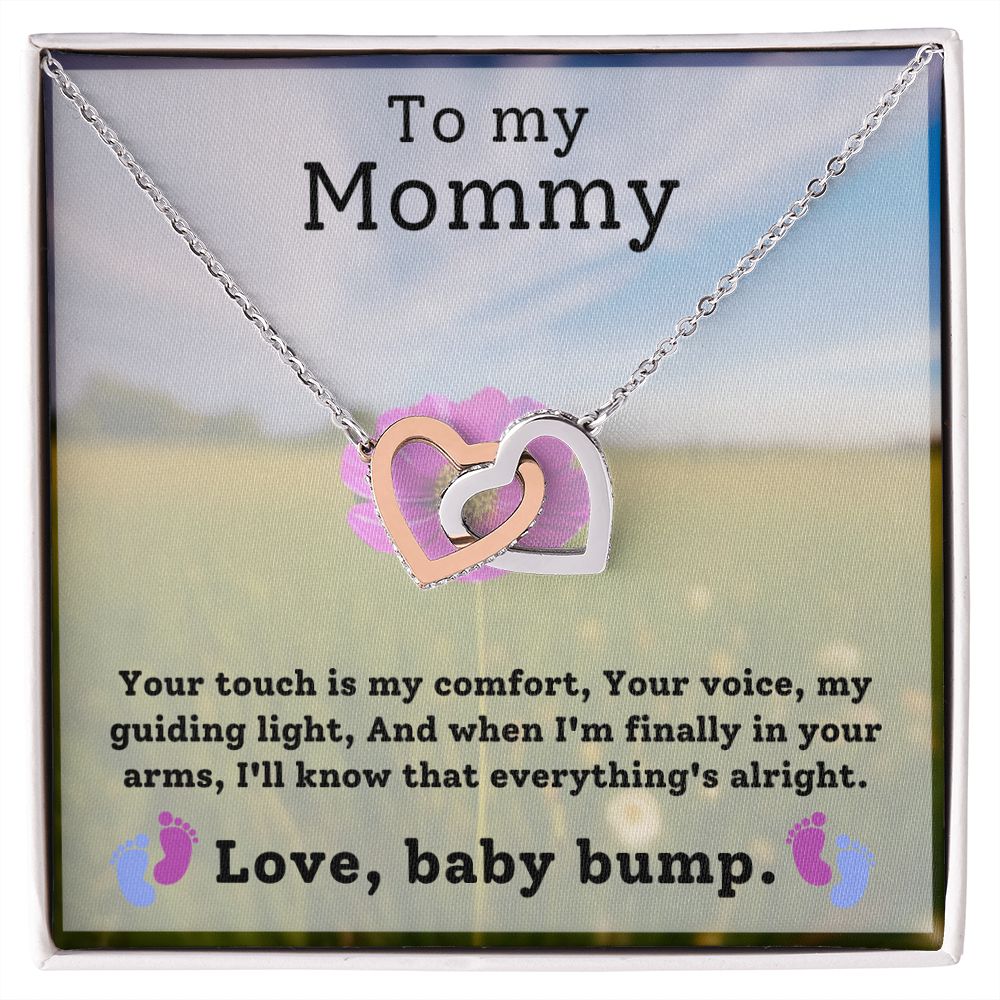 Mommy To Be Pregnancy Gift Interlocking Heart Necklace-[Heartfelt Family Gift]