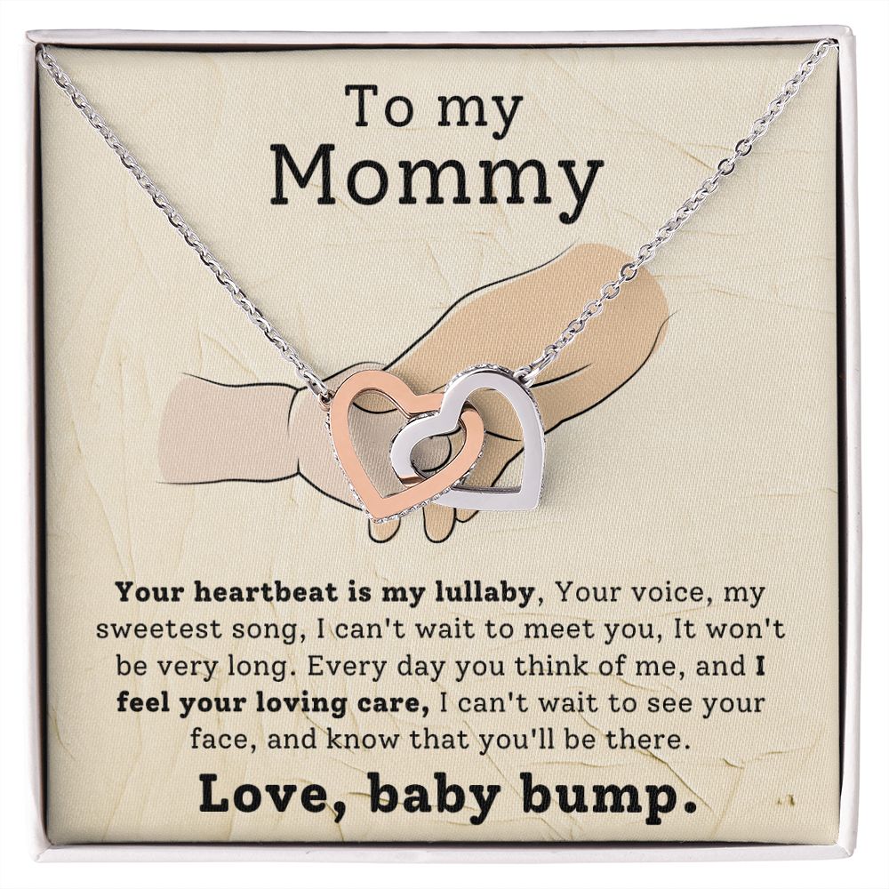 Mommy To Be Pregnancy Gift Interlocking Heart Necklace-[Heartfelt Family Gift]