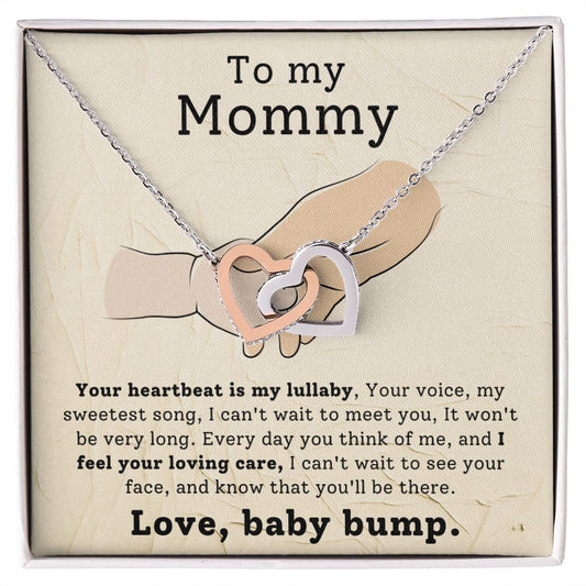 Mommy To Be Pregnancy Gift Interlocking Heart Necklace-[Heartfelt Family Gift]