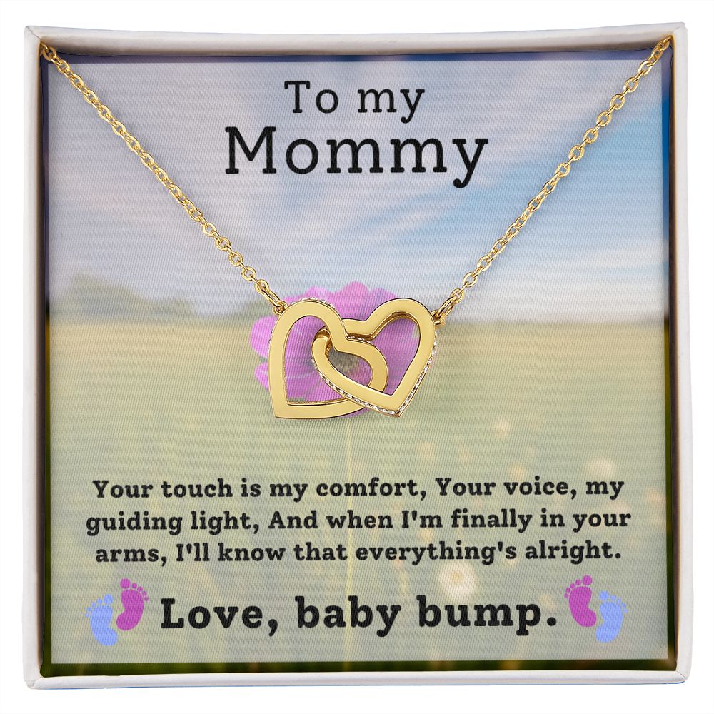 Mommy To Be Pregnancy Gift Interlocking Heart Necklace-[Heartfelt Family Gift]