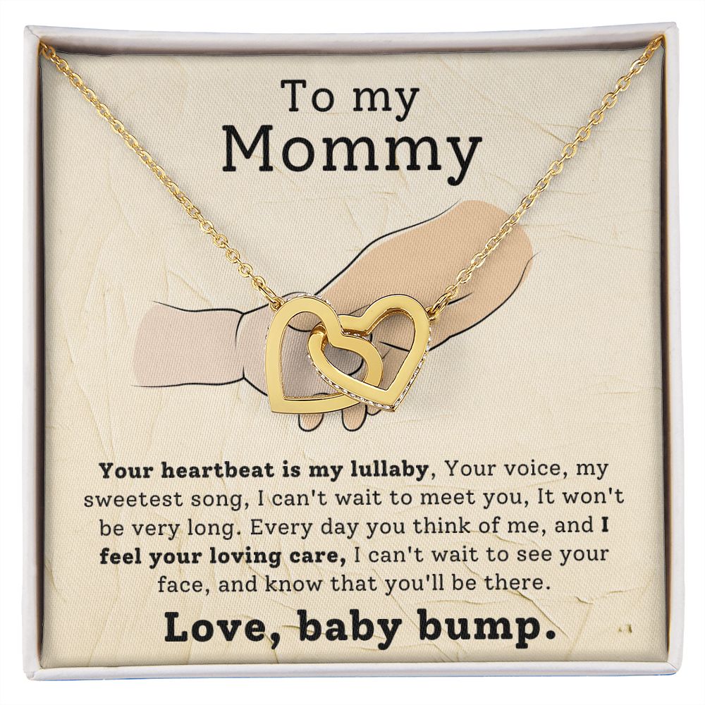 Mommy To Be Pregnancy Gift Interlocking Heart Necklace-[Heartfelt Family Gift]