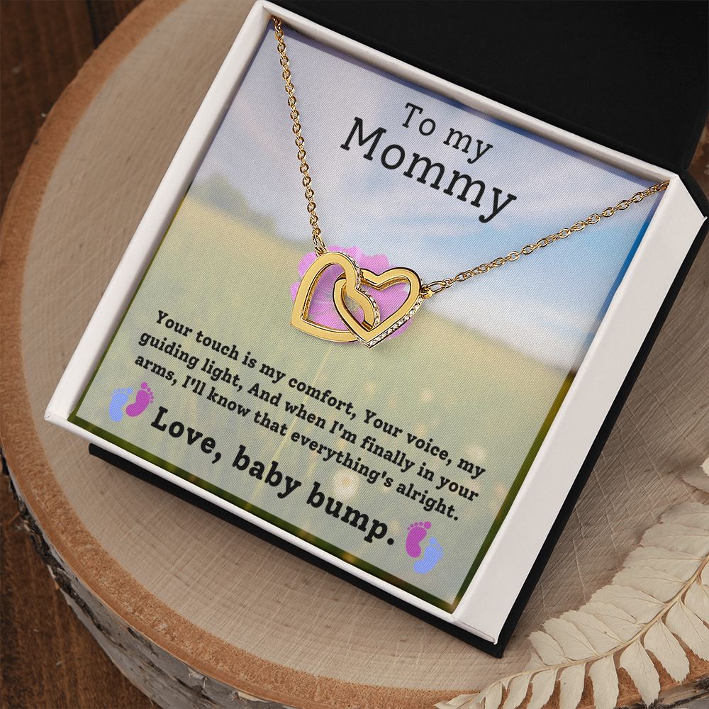 Mommy To Be Pregnancy Gift Interlocking Heart Necklace-[Heartfelt Family Gift]