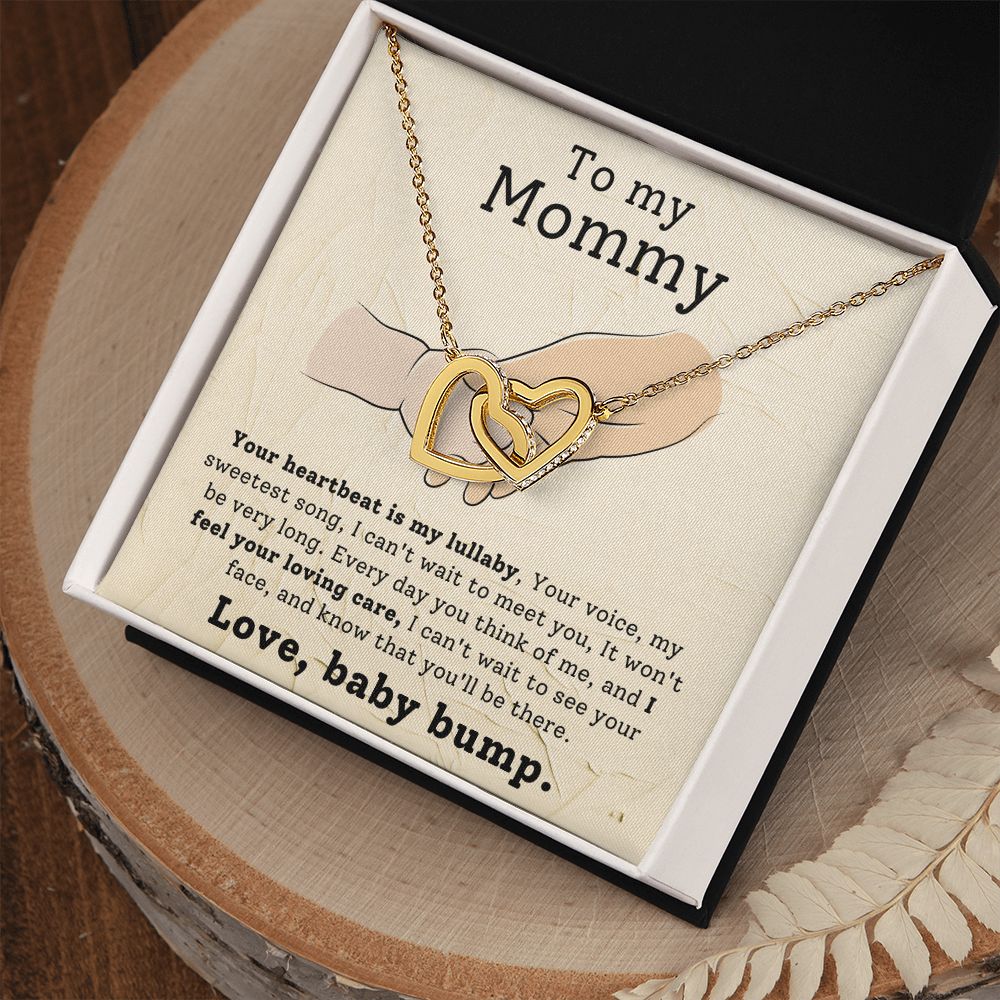 Mommy To Be Pregnancy Gift Interlocking Heart Necklace-[Heartfelt Family Gift]