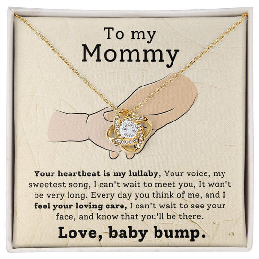 Mommy To Be Pregnancy Gift Love Knot Necklace-[Heartfelt Family Gift]