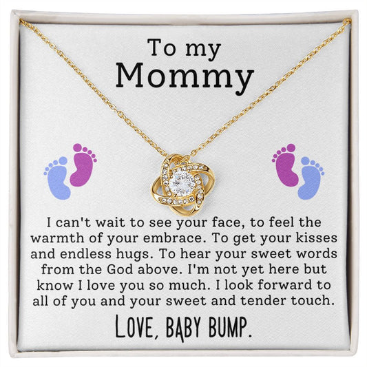 Mommy To Be Pregnancy Gift Love Knot Necklace-[Heartfelt Family Gift]