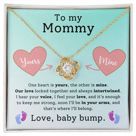 Mommy To Be Yours Mine Necklace Pregnancy Gift-[Heartfelt Family Gift]