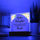 Mother and Daughter Distance Lighted RGB Acrylic Square-[Heartfelt Family Gift]