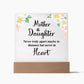 Mother and Daughter Distance Lighted RGB Acrylic Square-[Heartfelt Family Gift]
