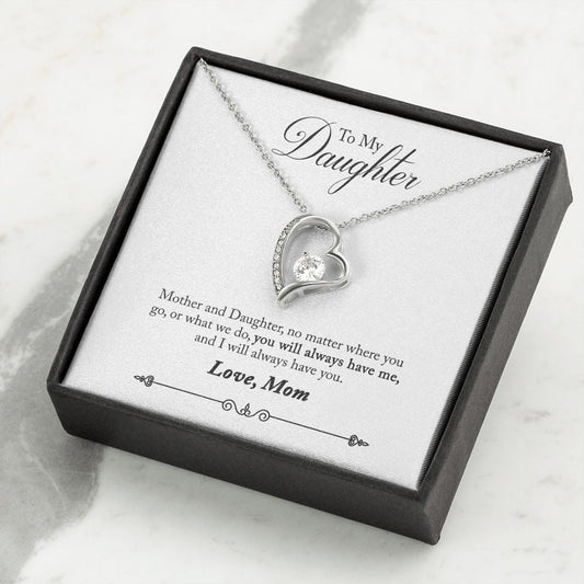 Mother and Daughter Forever Love Heart Necklace-[Heartfelt Family Gift]