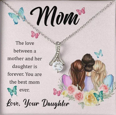 Mother And Daughter Love Is Forever Alluring Beauty Necklace Earring Set-[Heartfelt Family Gift]