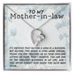 Mother In Law Blessing  Forever Love Heart Necklace-[Heartfelt Family Gift]