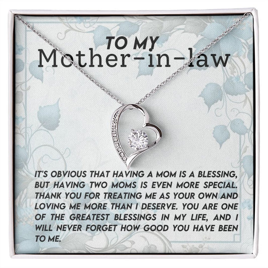 Mother In Law Blessing  Forever Love Heart Necklace-[Heartfelt Family Gift]
