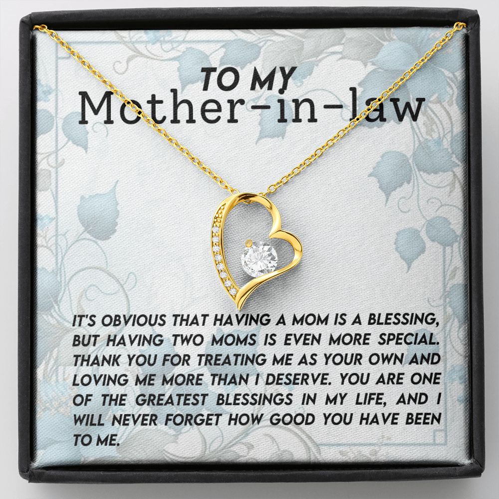 Mother In Law Blessing  Forever Love Heart Necklace-[Heartfelt Family Gift]