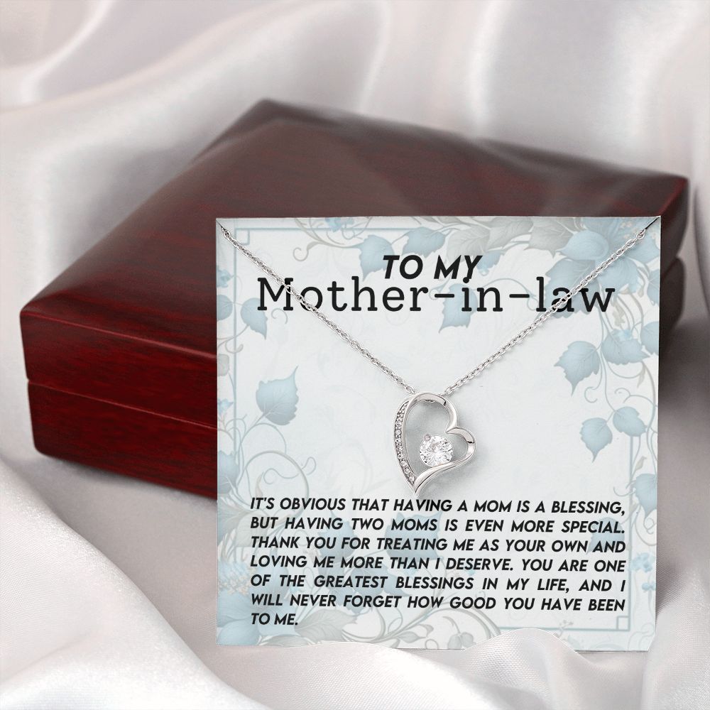 Mother In Law Blessing  Forever Love Heart Necklace-[Heartfelt Family Gift]