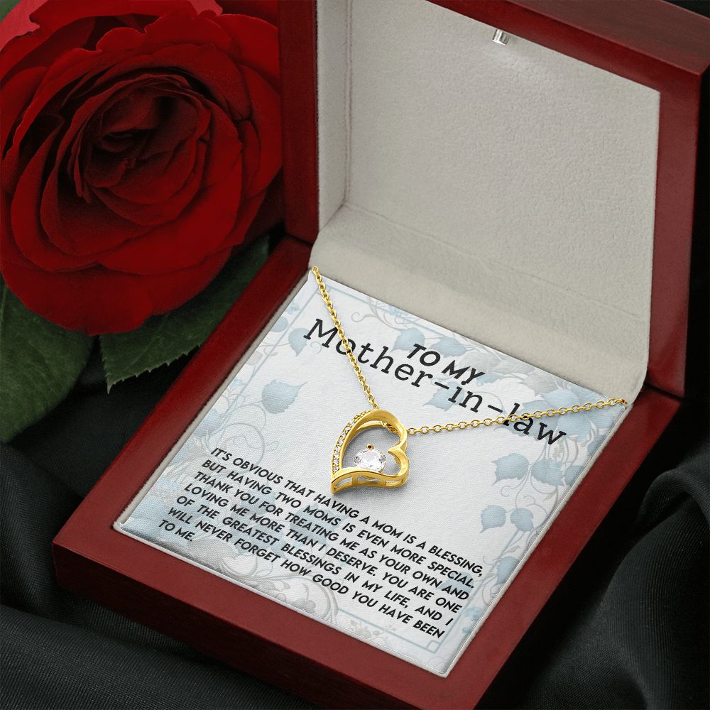 Mother In Law Blessing  Forever Love Heart Necklace-[Heartfelt Family Gift]