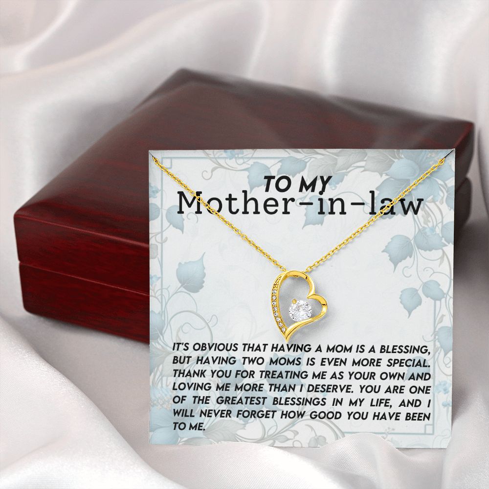 Mother In Law Blessing  Forever Love Heart Necklace-[Heartfelt Family Gift]
