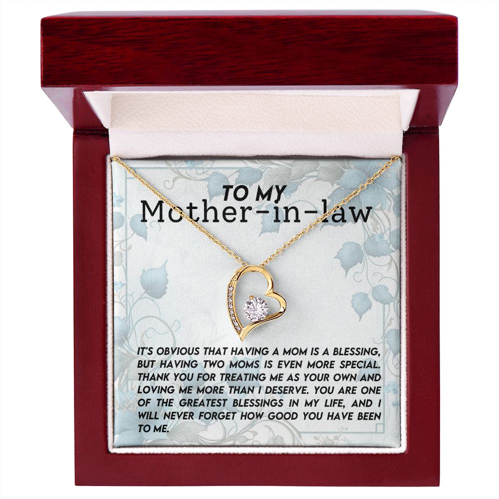 Mother In Law Blessing  Forever Love Heart Necklace-[Heartfelt Family Gift]