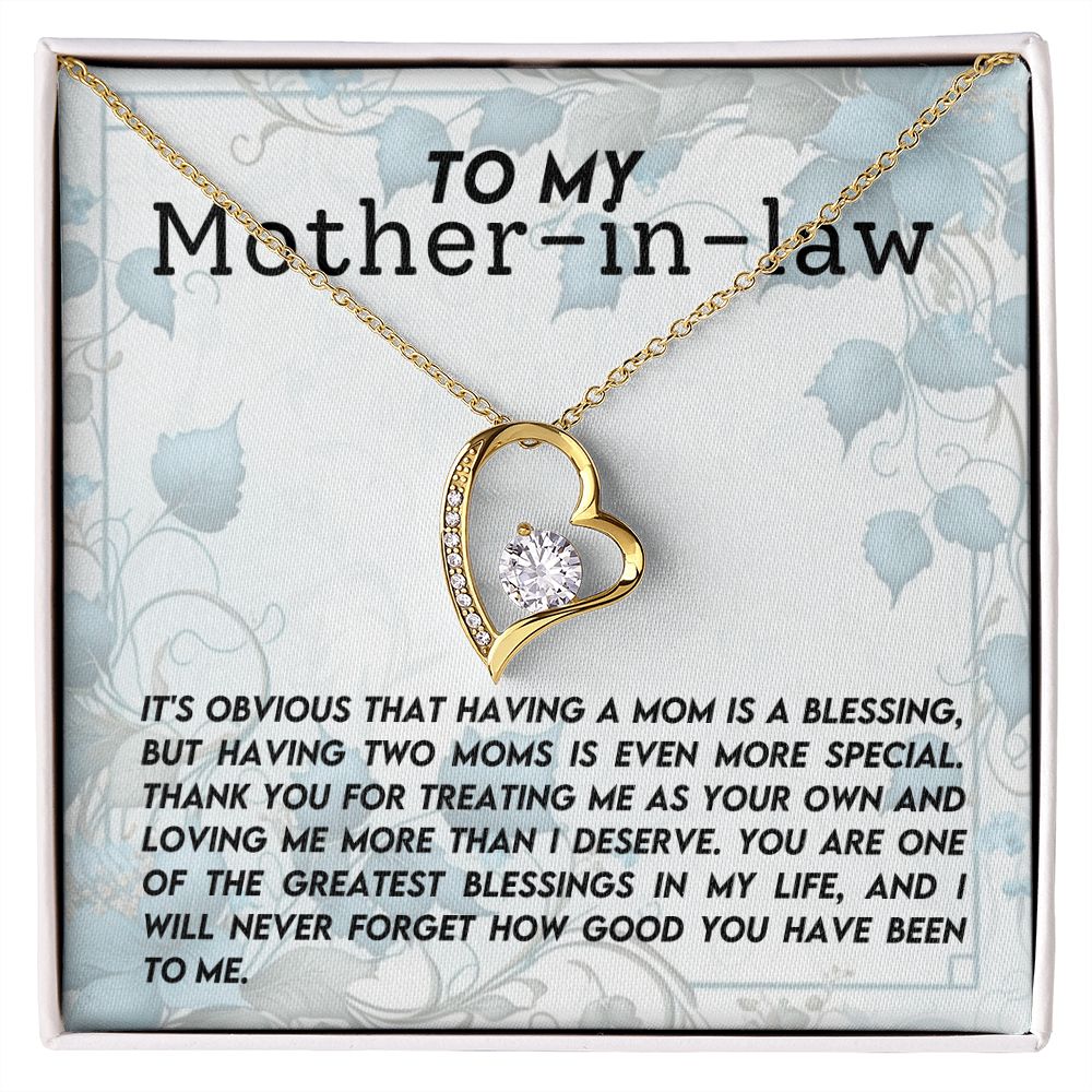 Mother In Law Blessing  Forever Love Heart Necklace-[Heartfelt Family Gift]
