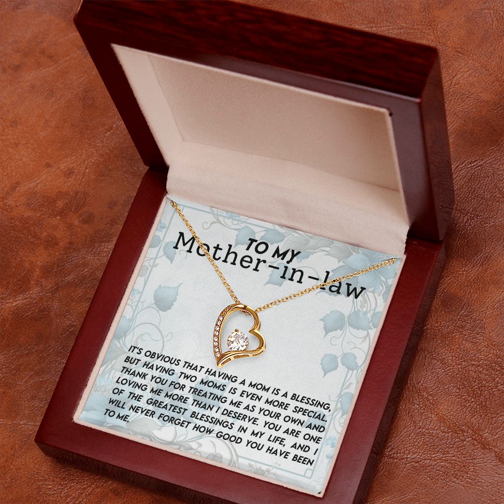 Mother In Law Blessing  Forever Love Heart Necklace-[Heartfelt Family Gift]