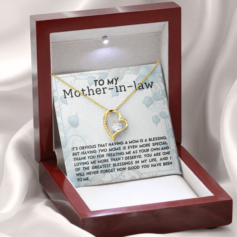 Mother In Law Blessing  Forever Love Heart Necklace-[Heartfelt Family Gift]