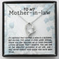 Mother In Law Blessing  Forever Love Heart Necklace-[Heartfelt Family Gift]