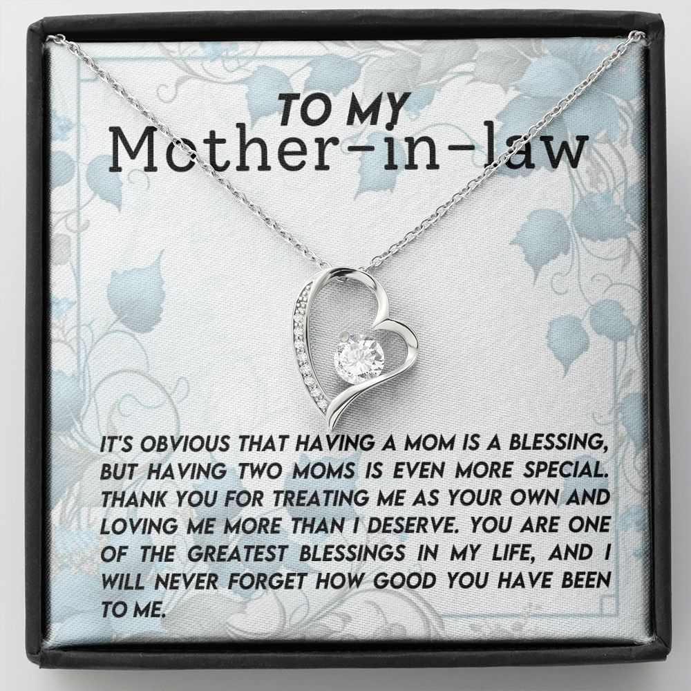 Mother In Law Blessing  Forever Love Heart Necklace-[Heartfelt Family Gift]