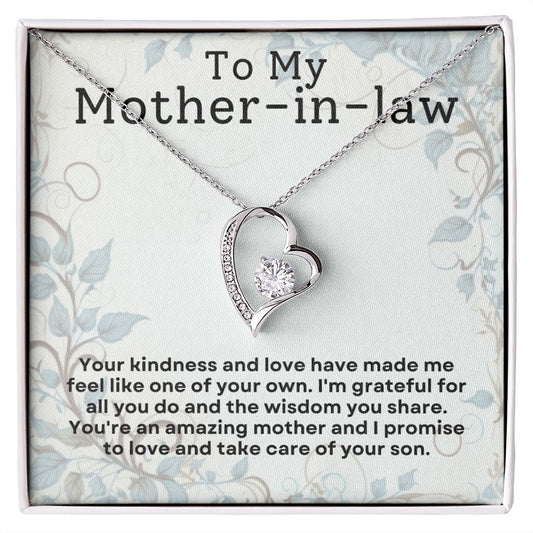 Mother In Law Kindness Forever Love Heart Necklace-[Heartfelt Family Gift]