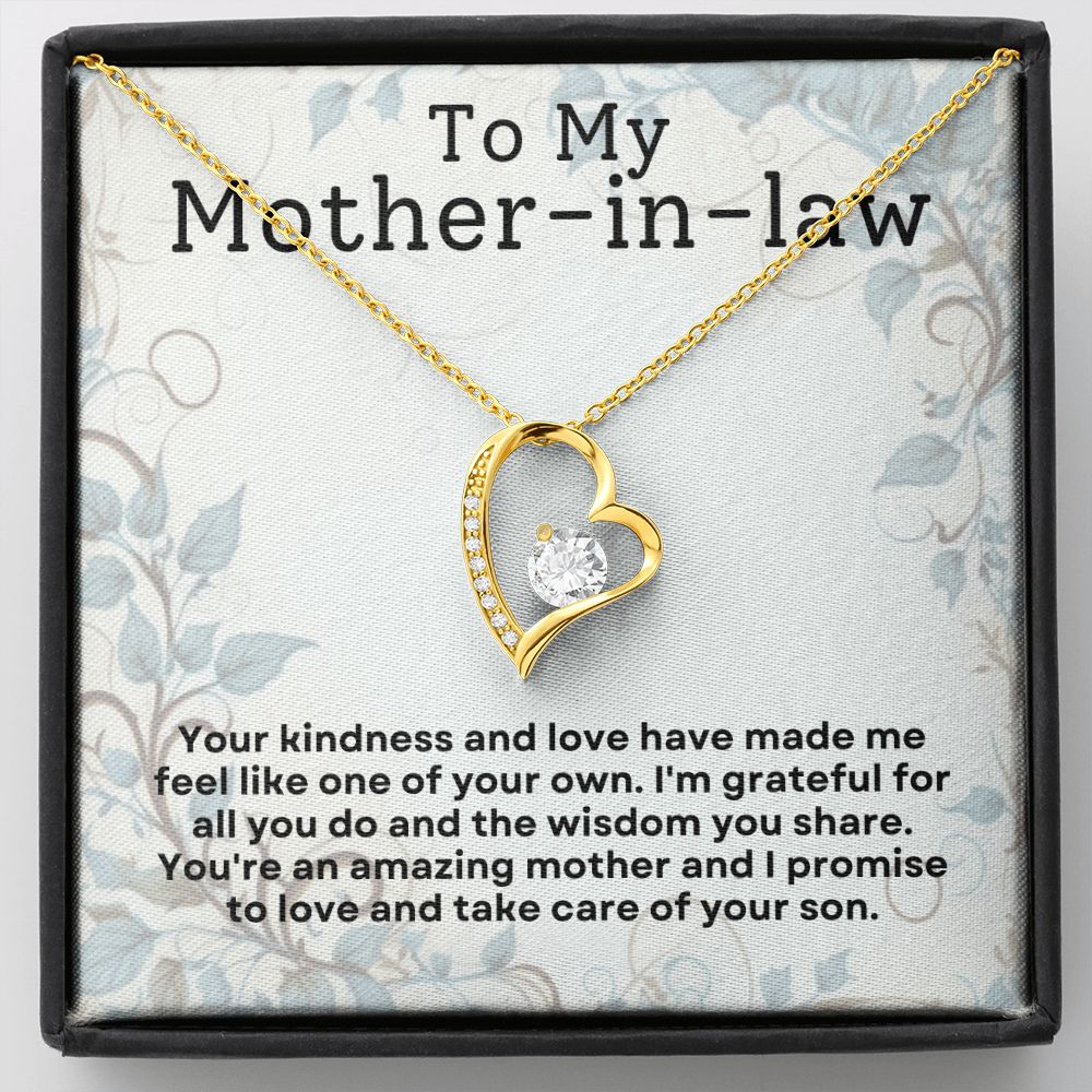 Mother In Law Kindness Forever Love Heart Necklace-[Heartfelt Family Gift]