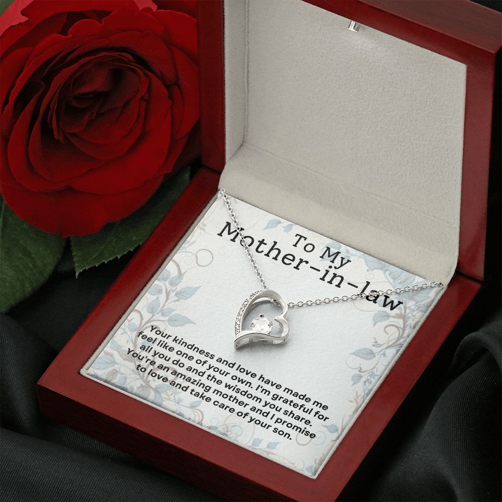 Mother In Law Kindness Forever Love Heart Necklace-[Heartfelt Family Gift]