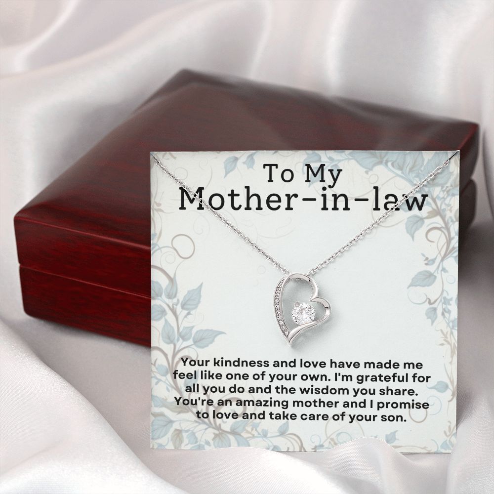 Mother In Law Kindness Forever Love Heart Necklace-[Heartfelt Family Gift]