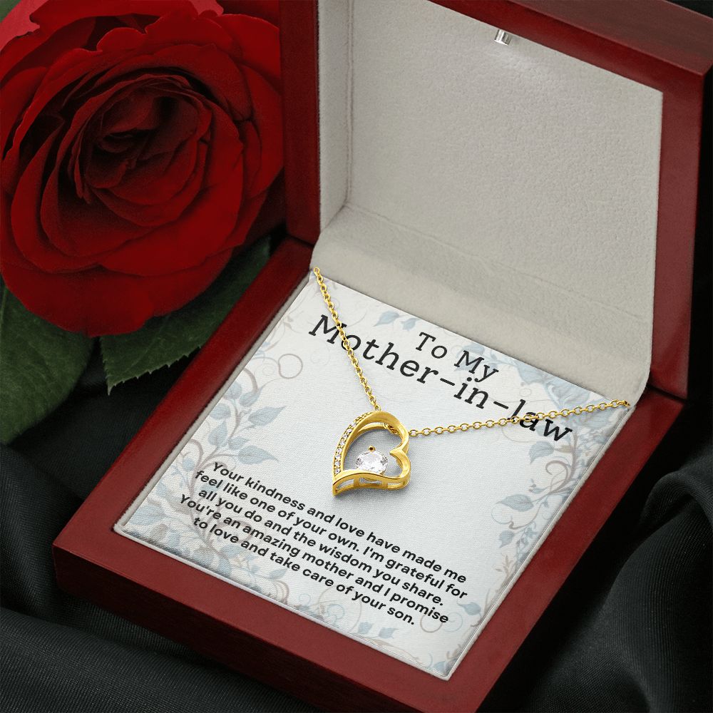 Mother In Law Kindness Forever Love Heart Necklace-[Heartfelt Family Gift]
