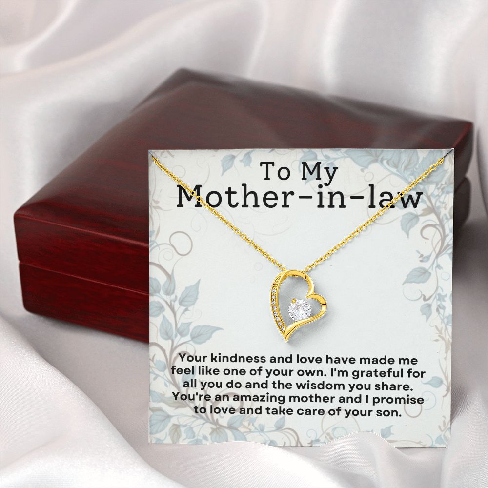 Mother In Law Kindness Forever Love Heart Necklace-[Heartfelt Family Gift]