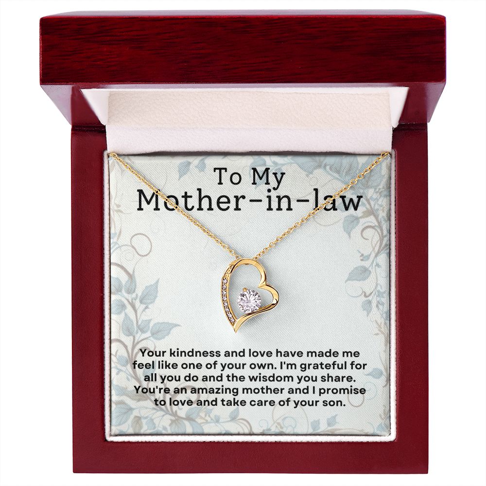 Mother In Law Kindness Forever Love Heart Necklace-[Heartfelt Family Gift]