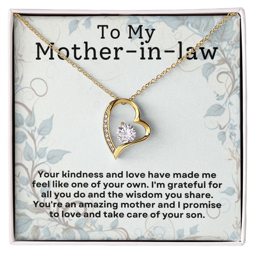 Mother In Law Kindness Forever Love Heart Necklace-[Heartfelt Family Gift]