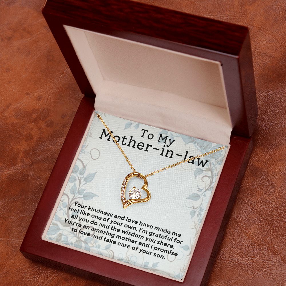 Mother In Law Kindness Forever Love Heart Necklace-[Heartfelt Family Gift]