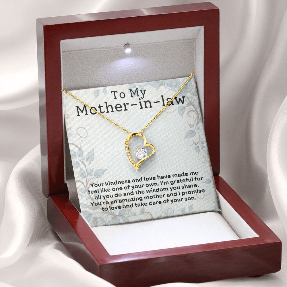 Mother In Law Kindness Forever Love Heart Necklace-[Heartfelt Family Gift]
