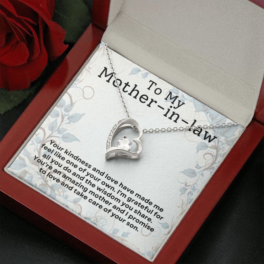 Mother In Law Kindness Forever Love Heart Necklace-[Heartfelt Family Gift]