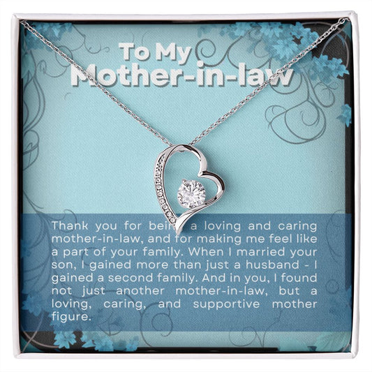 Mother In Law Thank You Forever Love Heart Necklace-[Heartfelt Family Gift]