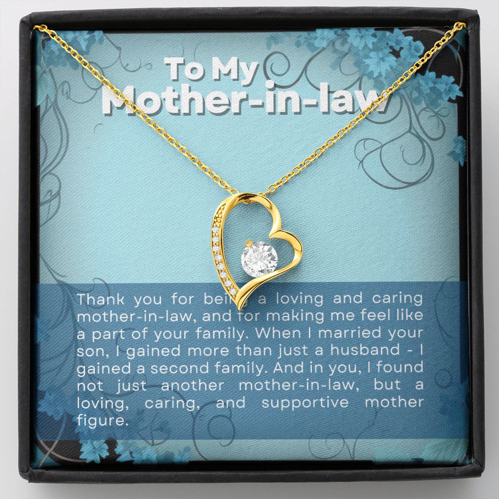Mother In Law Thank You Forever Love Heart Necklace-[Heartfelt Family Gift]