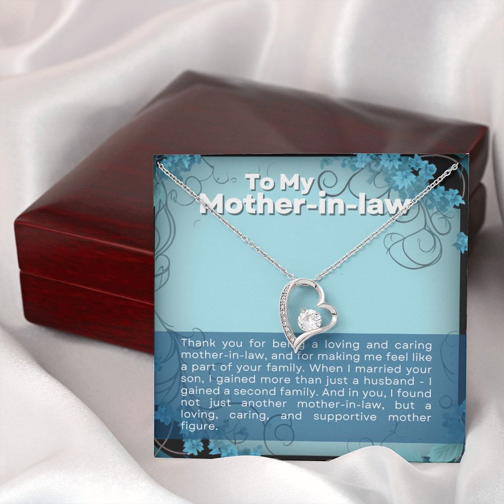 Mother In Law Thank You Forever Love Heart Necklace-[Heartfelt Family Gift]