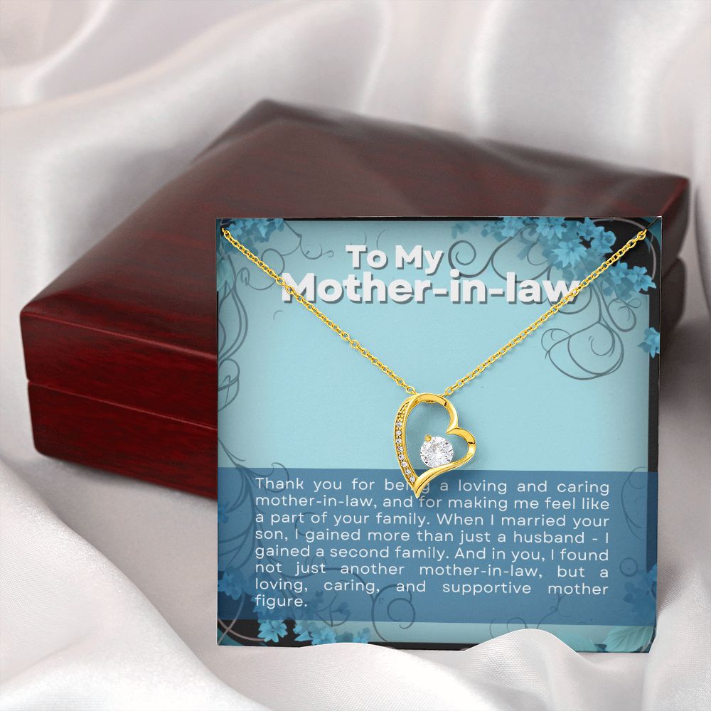 Mother In Law Thank You Forever Love Heart Necklace-[Heartfelt Family Gift]