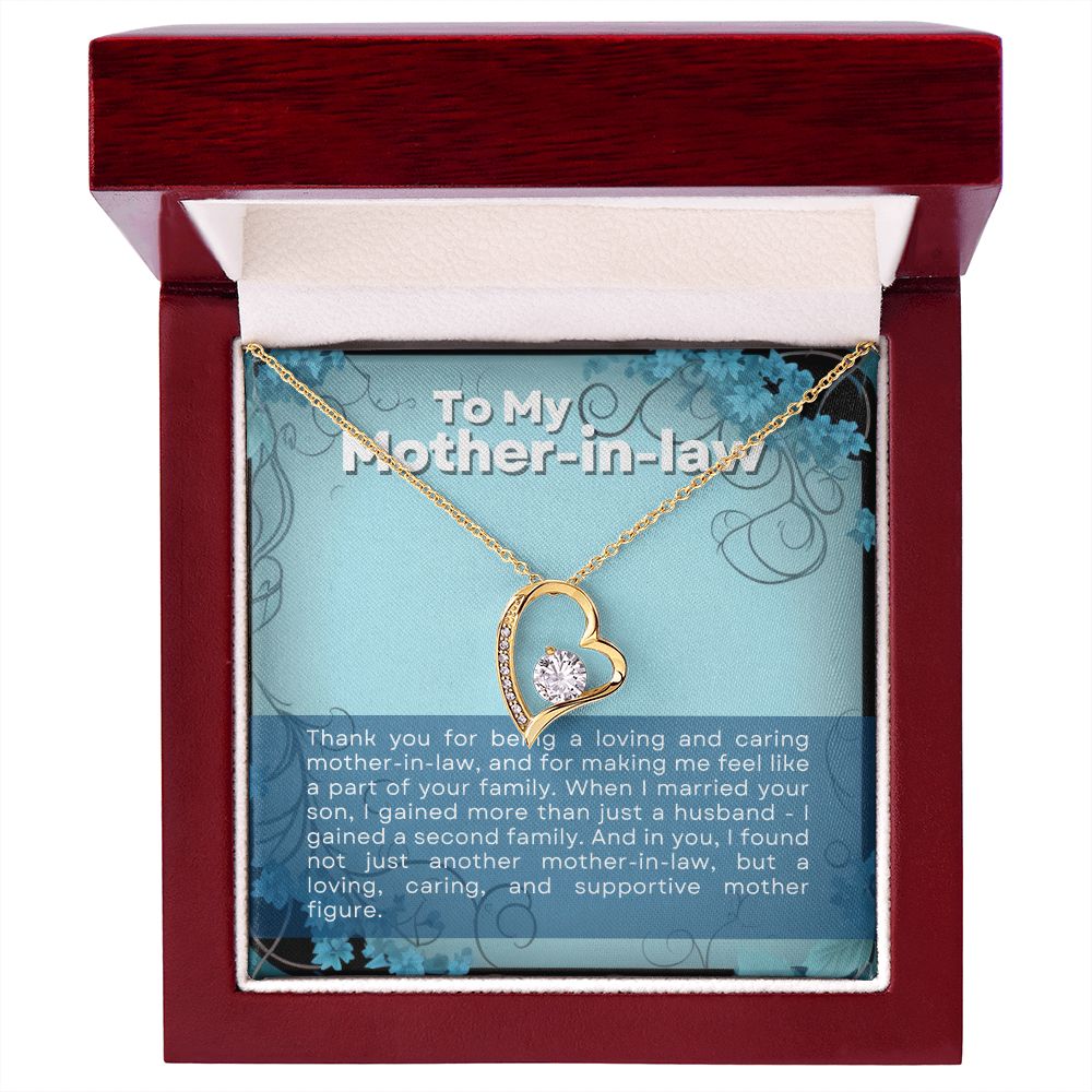 Mother In Law Thank You Forever Love Heart Necklace-[Heartfelt Family Gift]