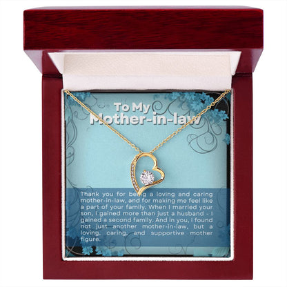 Mother In Law Thank You Forever Love Heart Necklace-[Heartfelt Family Gift]